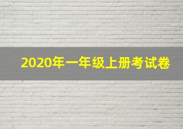 2020年一年级上册考试卷