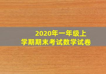 2020年一年级上学期期末考试数学试卷