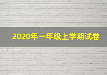 2020年一年级上学期试卷