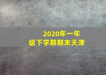 2020年一年级下学期期末天津