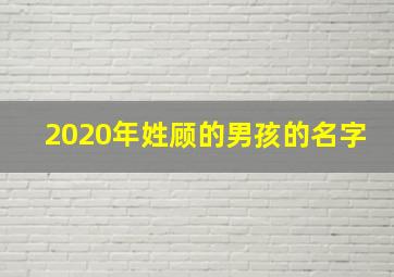 2020年姓顾的男孩的名字