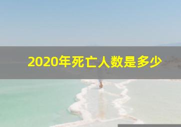 2020年死亡人数是多少