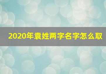 2020年袁姓两字名字怎么取