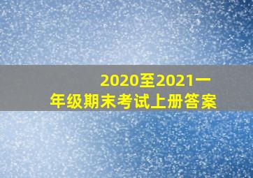 2020至2021一年级期末考试上册答案