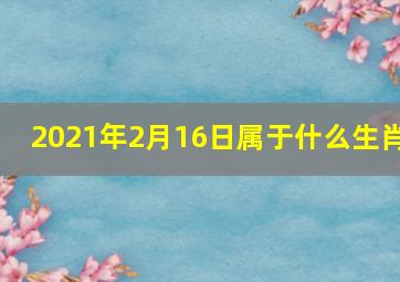 2021年2月16日属于什么生肖