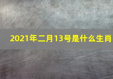 2021年二月13号是什么生肖