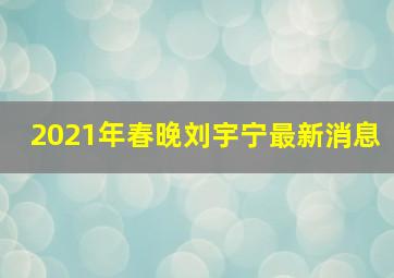 2021年春晚刘宇宁最新消息