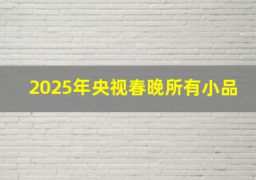 2025年央视春晚所有小品