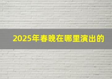 2025年春晚在哪里演出的