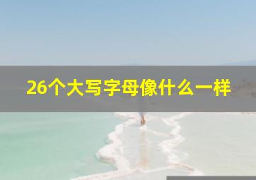 26个大写字母像什么一样