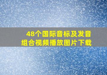 48个国际音标及发音组合视频播放图片下载