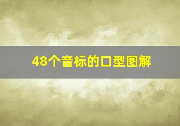 48个音标的口型图解