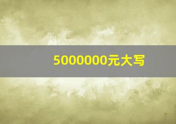 5000000元大写