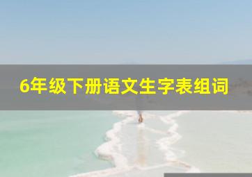 6年级下册语文生字表组词