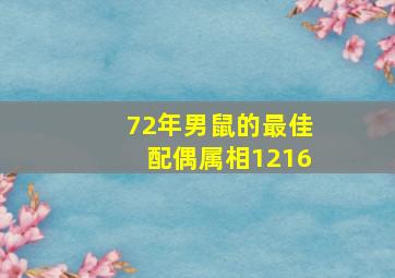 72年男鼠的最佳配偶属相1216