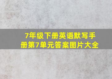 7年级下册英语默写手册第7单元答案图片大全