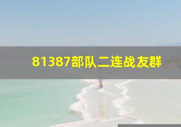 81387部队二连战友群