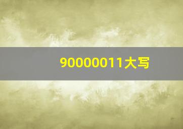 90000011大写