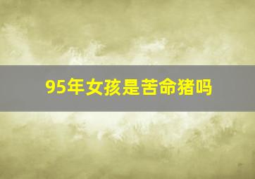 95年女孩是苦命猪吗