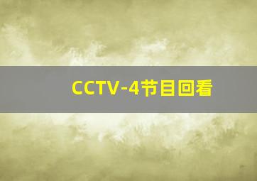 CCTV-4节目回看