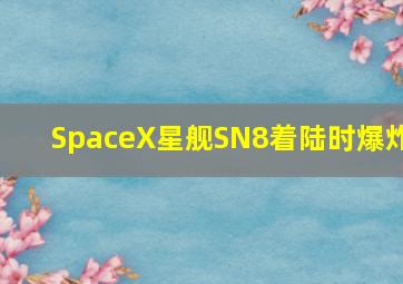 SpaceX星舰SN8着陆时爆炸