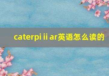 caterpiⅱar英语怎么读的