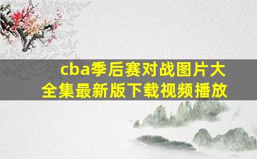 cba季后赛对战图片大全集最新版下载视频播放