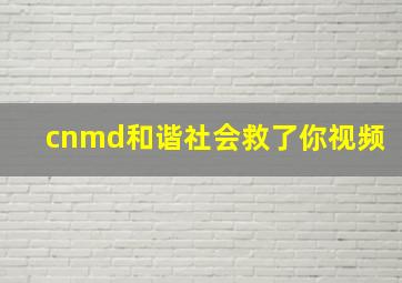 cnmd和谐社会救了你视频