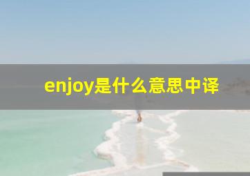 enjoy是什么意思中译