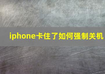 iphone卡住了如何强制关机