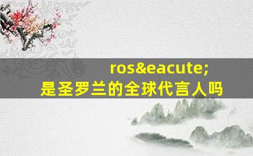 rosé是圣罗兰的全球代言人吗