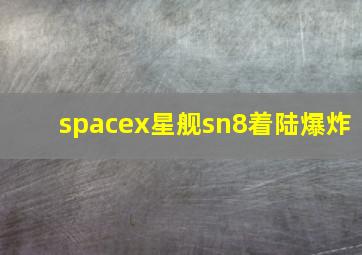 spacex星舰sn8着陆爆炸