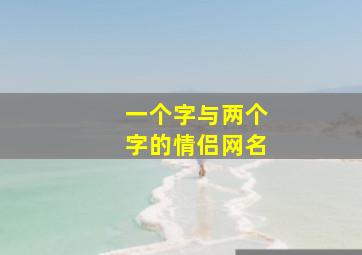 一个字与两个字的情侣网名