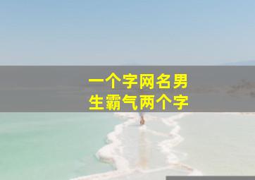 一个字网名男生霸气两个字