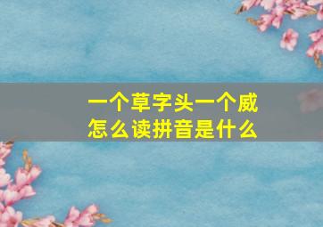 一个草字头一个威怎么读拼音是什么