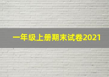 一年级上册期末试卷2021