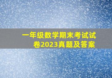 一年级数学期末考试试卷2023真题及答案