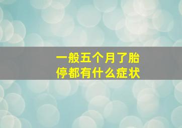 一般五个月了胎停都有什么症状