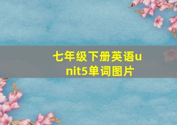 七年级下册英语unit5单词图片