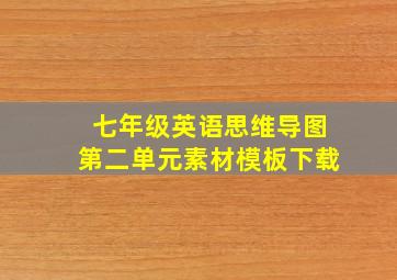 七年级英语思维导图第二单元素材模板下载