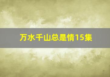 万水千山总是情15集