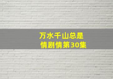 万水千山总是情剧情第30集