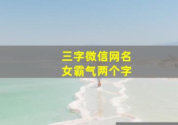 三字微信网名女霸气两个字