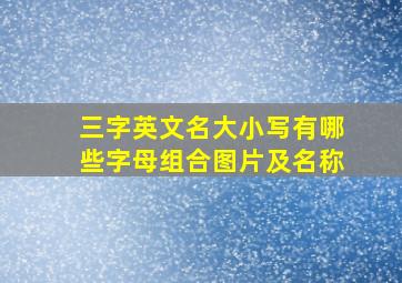 三字英文名大小写有哪些字母组合图片及名称