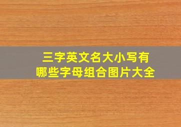 三字英文名大小写有哪些字母组合图片大全