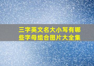 三字英文名大小写有哪些字母组合图片大全集