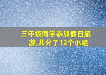 三年级同学参加假日旅游,共分了12个小组