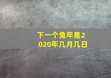 下一个兔年是2020年几月几日