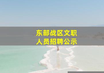 东部战区文职人员招聘公示