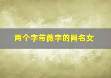 两个字带薇字的网名女